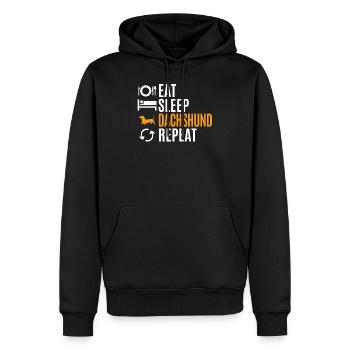 Dackel Dachshund - Männer Premium Bio Hoodie - Schwarz - Vorne - Nico (187cm)