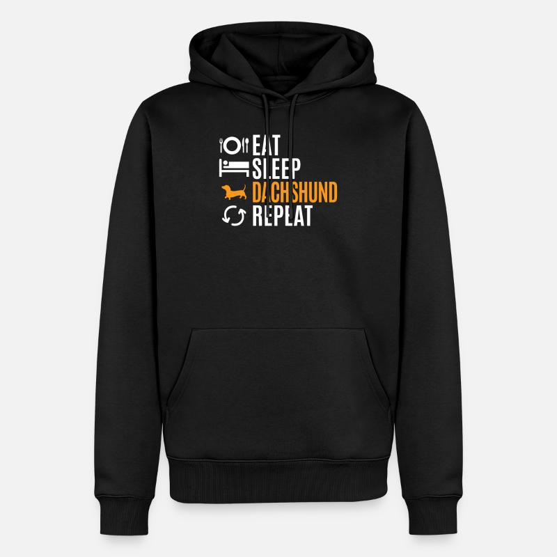 Dackel Dachshund - Männer Premium Bio Hoodie - Schwarz