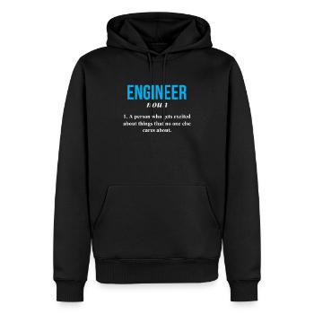 Cadeaux pour les ingénieurs ingénieurs diplômés - Sweat à capuche Premium bio Homme - noir - Devant - Nico (187cm)