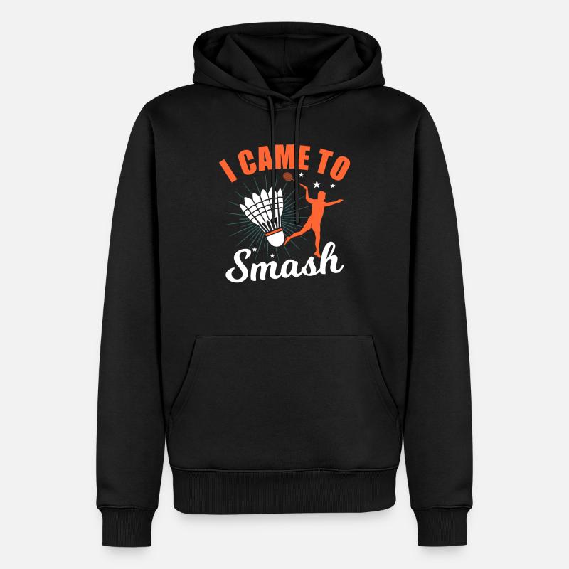 Badminton - Sweat à capuche Premium bio Homme - noir
