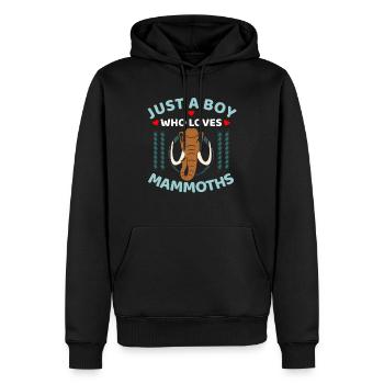 mammouth - Sweat à capuche Premium bio Homme - noir - Devant - Nico (187cm)