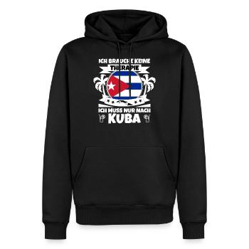 Kuba Flagge Karibik Urlaub Cuba Reise Havanna - Männer Premium Bio Hoodie - Schwarz - Vorne - Nico (187cm)