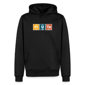 flute - Men’s Premium Organic Hoodie - black - Front - Nico (187cm)