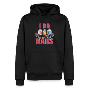 Manucure Manucure Nail Art Cosmétique Esthéticienne - Sweat à capuche Premium bio Homme - noir - Devant - Nico (187cm)