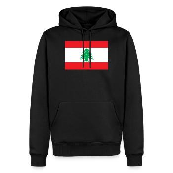 Libanon libanesisch Flagge Fahne - Männer Premium Bio Hoodie - Schwarz - Vorne - Nico (187cm)