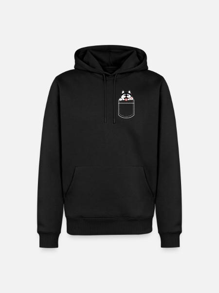 Husky dog puppy gift - Men’s Premium Organic Hoodie - black