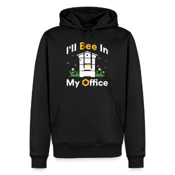 Apiculteur abeilles abeille miel cadeau - Sweat à capuche Premium bio Homme - noir - Devant - Nico (187cm)