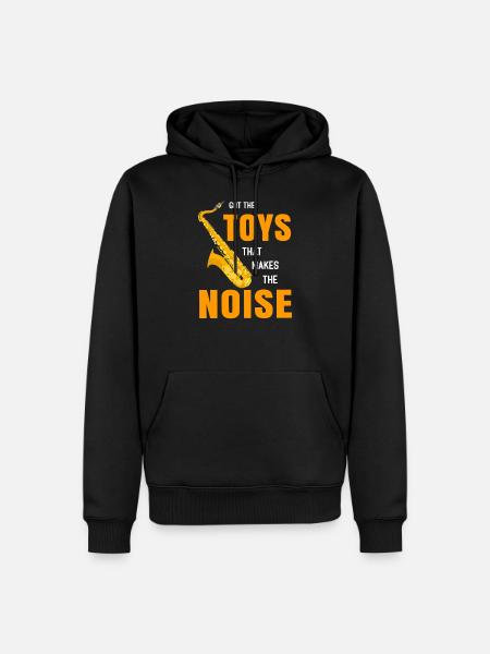 saxophone - Men’s Premium Organic Hoodie - black