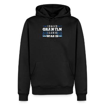 Grantln Bayerische Sprüche Lustig Bayrisch - Männer Premium Bio Hoodie - Schwarz - Vorne - Nico (187cm)