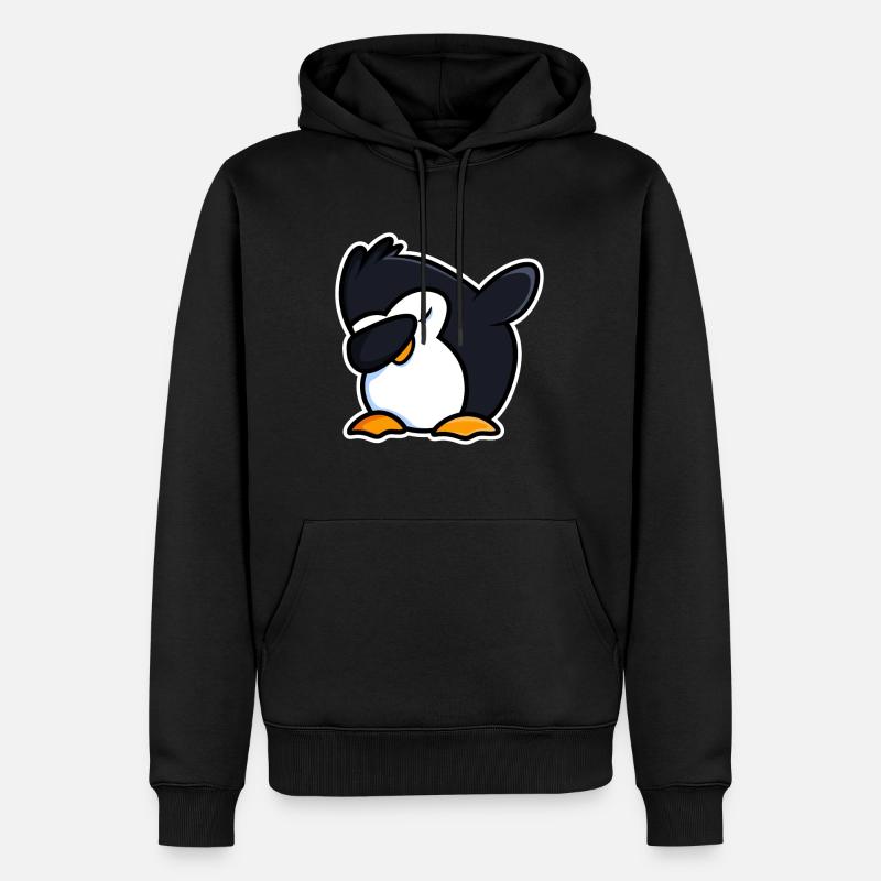 Dab Dabbing Cooler Pinguin - Männer Premium Bio Hoodie - Schwarz