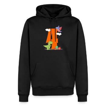 4. Geburtstag - Männer Premium Bio Hoodie - Schwarz - Vorne - Nico (187cm)