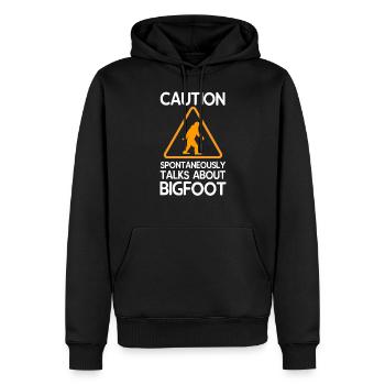 Bigfoot - Men’s Premium Organic Hoodie - black - Front - Nico (187cm)