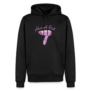 Coiffeur thérapeute coiffeur coiffeur esthéticienne - Sweat à capuche Premium bio Homme - noir - Devant - Nico (187cm)