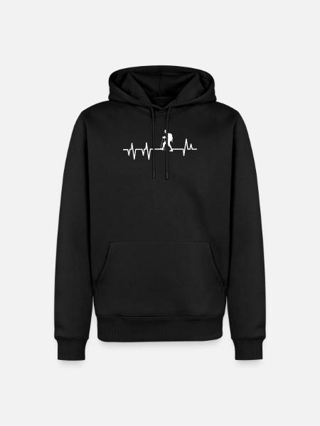 hike - Men’s Premium Organic Hoodie - black