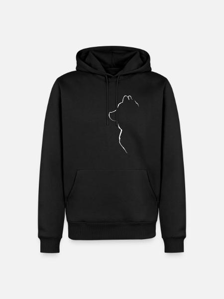 Dog picture silhouette - Men’s Premium Organic Hoodie - black