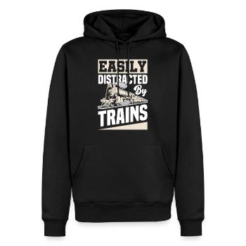 Zug Zugliebhaber Züge Zugführer Zugfahrer - Männer Premium Bio Hoodie - Schwarz - Vorne - Nico (187cm)