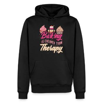 cuire - Sweat à capuche Premium bio Homme - noir - Devant - Nico (187cm)