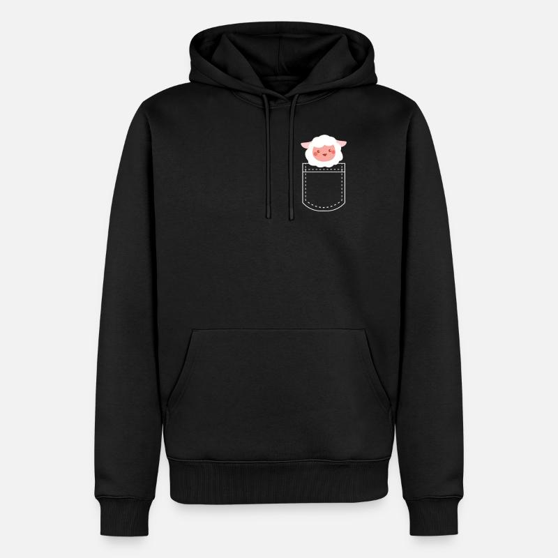 mouton - Sweat à capuche Premium bio Homme - noir