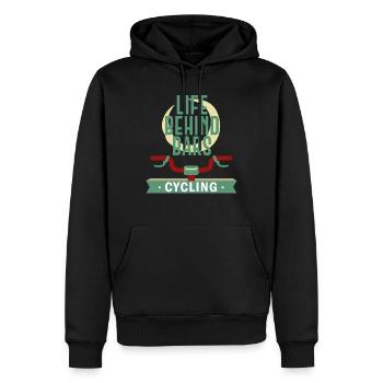 Life Behind Bars - Radfahren - Männer Premium Bio Hoodie - Schwarz - Vorne - Nico (187cm)