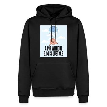 A Pig without 3.14 - Pi Geschenk Idee - Männer Premium Bio Hoodie - Schwarz - Vorne - Nico (187cm)
