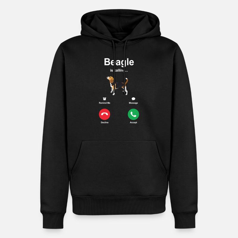 Beagle Hündchen Geschenkidee - Männer Premium Bio Hoodie - Schwarz