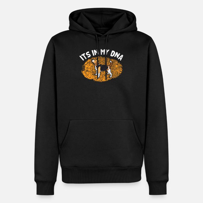 Beagle - Männer Premium Bio Hoodie - Schwarz