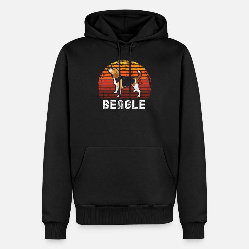 Beagle - Männer Premium Bio Hoodie - Schwarz