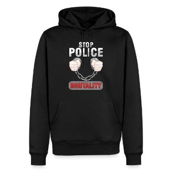 Stop Police Brutality Polizei Gewalt Justiz - Männer Premium Bio Hoodie - Schwarz - Vorne - Nico (187cm)