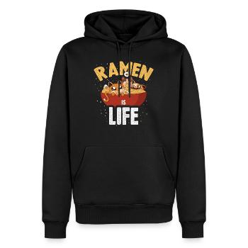 Ramen Is Life Ramen Lustig Geschenk - Männer Premium Bio Hoodie - Schwarz - Vorne - Nico (187cm)