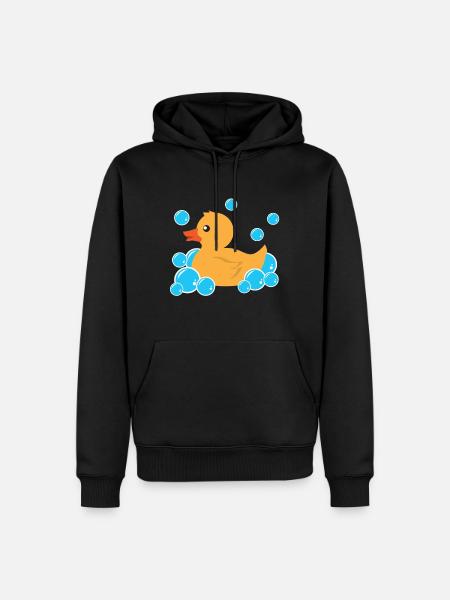 Süßes gelbe Gummi Ente Badewanne Spielzeug - Männer Premium Bio Hoodie - Schwarz