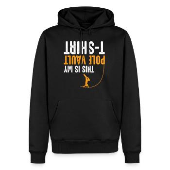 Stabhochsprung Spruch Leichtathletik Athlet - Männer Premium Bio Hoodie - Schwarz - Vorne - Nico (187cm)