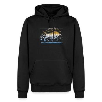 Bull Stock Market Trader Forex Forex - Sweat à capuche Premium bio Homme - noir - Devant - Nico (187cm)