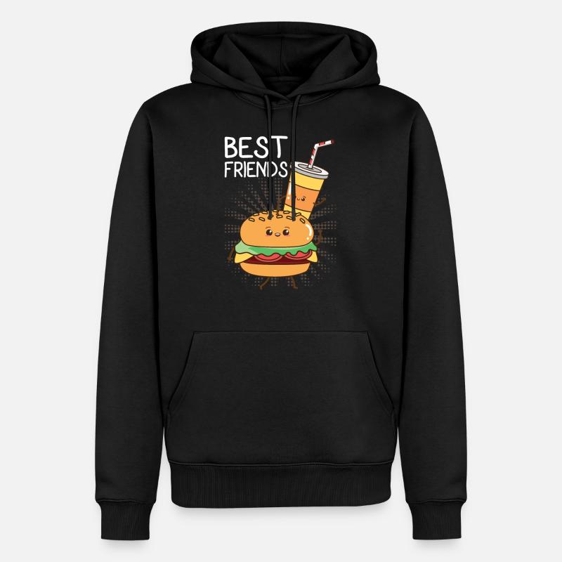 Hamburger Burger - Sweat à capuche Premium bio Homme - noir