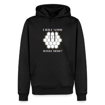 Lustiges Brettspiel Siedlers Holz Handel - Männer Premium Bio Hoodie - Schwarz - Vorne - Nico (187cm)