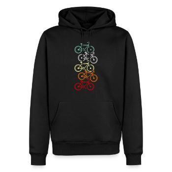 VTT Vélo électrique Vélo Gesch - Sweat à capuche Premium bio Homme - noir - Devant - Nico (187cm)