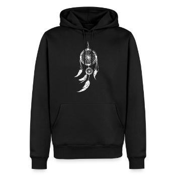 Dream Catcher Dream with Feathers Gift - Men’s Premium Organic Hoodie - black - Front - Nico (187cm)