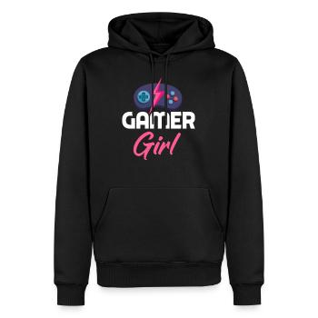 Gamer Girl Gamerin Zockerin Zocken Gamer - Männer Premium Bio Hoodie - Schwarz - Vorne - Nico (187cm)