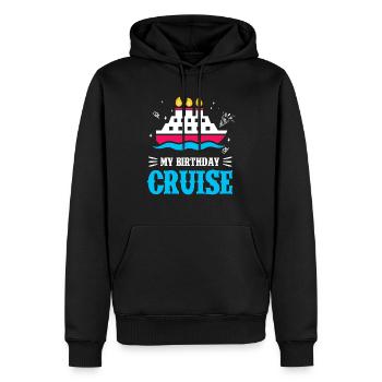 Anniversaire Croisière Croisière Croisière Bateau de croisière Vacances - Sweat à capuche Premium bio Homme - noir - Devant - Nico (187cm)