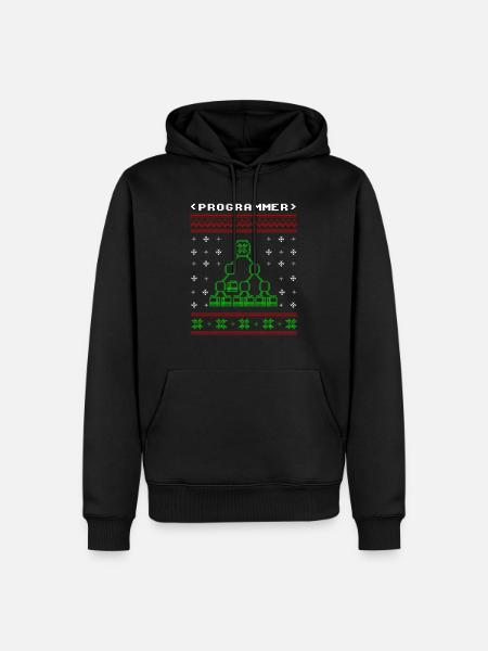 Programmierer Computer hässliche Weihnachtspullover Geschenk - Männer Premium Bio Hoodie - Schwarz