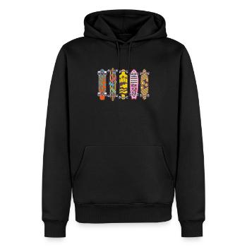 Skateboards Longboards Skater Skateboarding Geschenk - Männer Premium Bio Hoodie - Schwarz - Vorne - Nico (187cm)