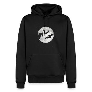 Full Moon Vampire Bats Halloween Costume Gift Idea - Men’s Premium Organic Hoodie - black - Front - Nico (187cm)