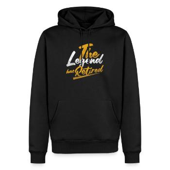 La légende a un cadeau de grand-père à la retraite - Sweat à capuche Premium bio Homme - noir - Devant - Nico (187cm)