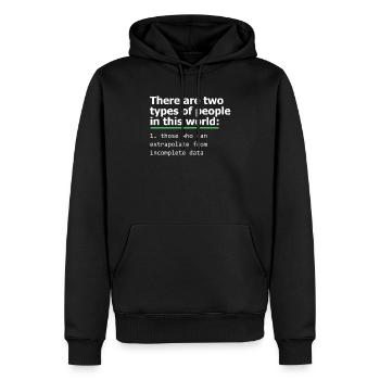Programmierer Unvollständiger Datencodierer Computer PC Geschenk - Männer Premium Bio Hoodie - Schwarz - Vorne - Nico (187cm)