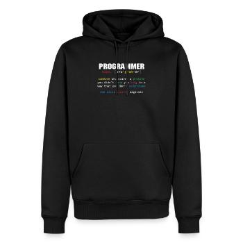 Programmierer Definition Codierer Programmiercodierung - Männer Premium Bio Hoodie - Schwarz - Vorne - Nico (187cm)