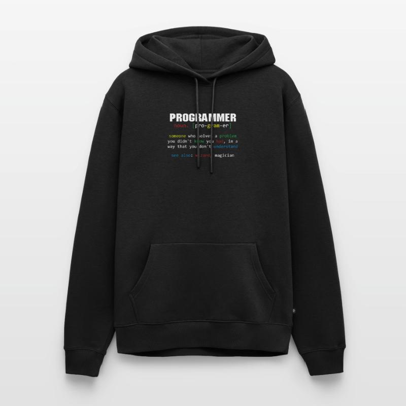 Programmer Definition Coder Programming Coding Men’s Premium Organic Hoodie