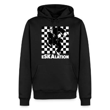 Ska Music Schachbrett Eskalation Dance - Männer Premium Bio Hoodie - Schwarz - Vorne - Nico (187cm)