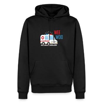 Ambulance ambulance Hôpital de voiture - Sweat à capuche Premium bio Homme - noir - Devant - Nico (187cm)
