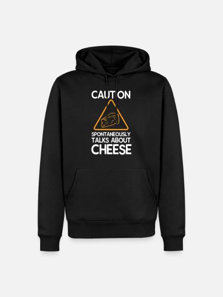 cheese - Men’s Premium Organic Hoodie - black