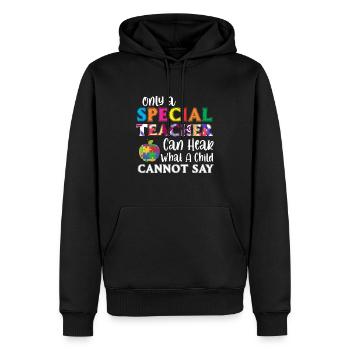 Special education teacher for special education children - Men’s Premium Organic Hoodie - black - Front - Nico (187cm)