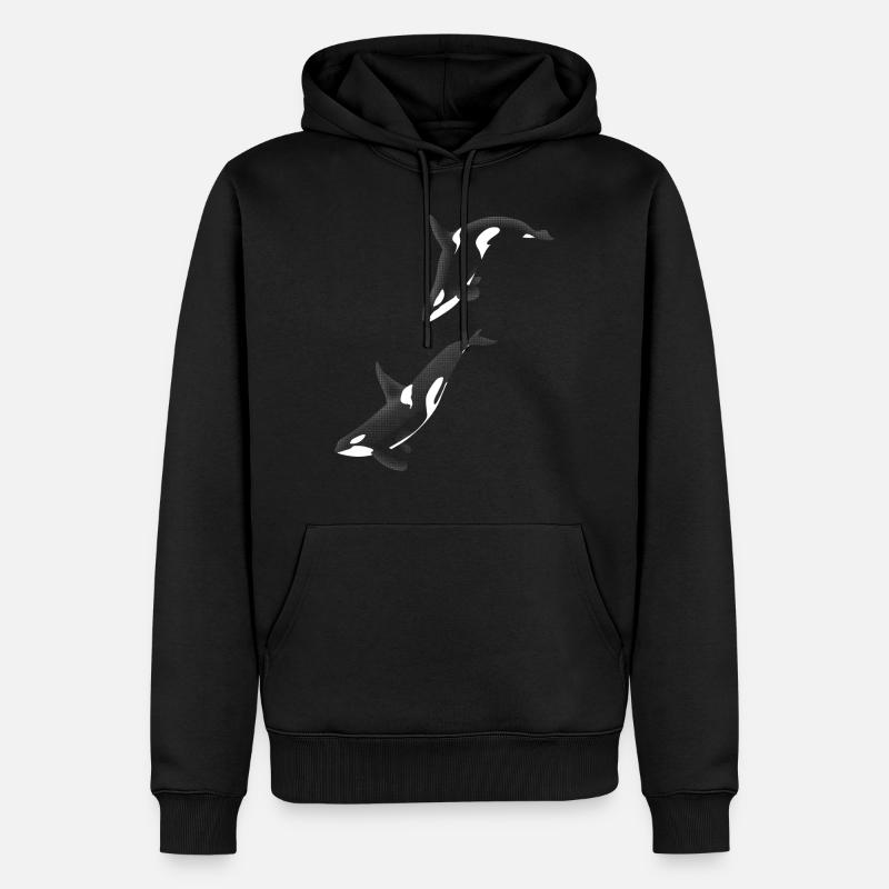 Orques - Sweat à capuche Premium bio Homme - noir